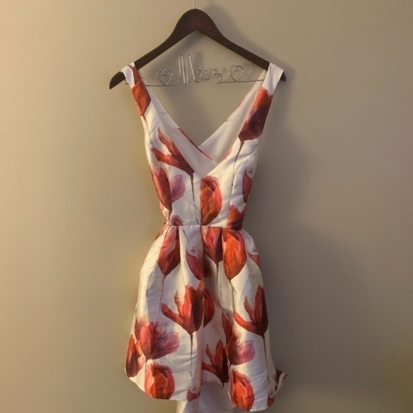 FASHIONNOVA Still Blooming Floral Mini Dress - White/Pink - Picture 7 of 8